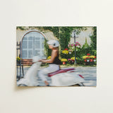 Can’t Stop Won’t - Hoi an Street Life Art Print / Canvas White Scooter Red Seat Captured Motion Backdrop Greenery Hoi An’s Unesco-protected
