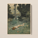 Careless Shepherd - Stampa d'arte di Edward Robert Hughes / Tela, 12x16’’ / 31x41cm / Cornice naturale, Poster, stampe e opere d'arte visiva, Toby Leon