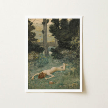 Careless Shepherd - Edward Robert Hughes Art Print / Canvas, Builds, Characteristic Mixed-media Layering, Flesh Tones Shimmering,