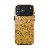 Carnations - Flower Pattern Fabric Phone Case Iphone 17 Pro Max / Gloss Vibrant Yellow Phone Case Adorned Delicate Floral Pattern