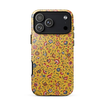 Carnations - Flower Pattern Fabric Phone Case Iphone 17 Pro Max / Gloss Vibrant Yellow Phone Case Adorned Delicate Floral Pattern