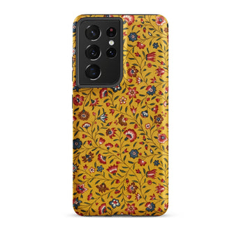 Carnations - Flower Pattern Fabric Samsung Case, Galaxy S21 Ultra / Matte, Mobile Phone Cases, Toby Leon