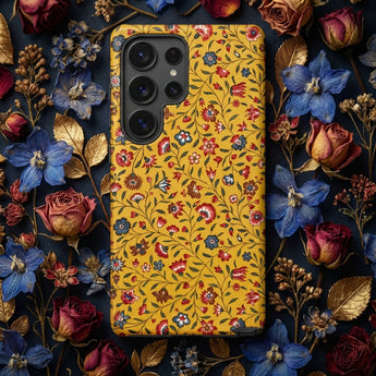 Anjers - Bloemenpatroon Stof Samsung Galaxy Hoesje, Mobiele Telefoonhoesjes, Toby Leon