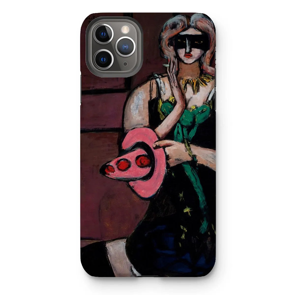 Carnival Mask - German Art Phone Case - Max Beckmann - Iphone 11 Pro Max / Matte - Mobile Phone Cases - Aesthetic Art