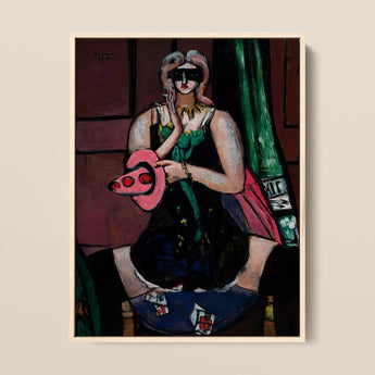 Carnival Mask - Max Beckmann Expressionism Art Print / Canvas, 12x16’’ / 31x41cm / Natural Frame, Posters Prints & Visual Artwork, Toby Leon