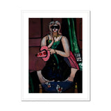 Carnival Mask - Max Beckmann Expressionism Art Print, Person Furry Hat Sunglasses Holds Pink Inflatable Guitar