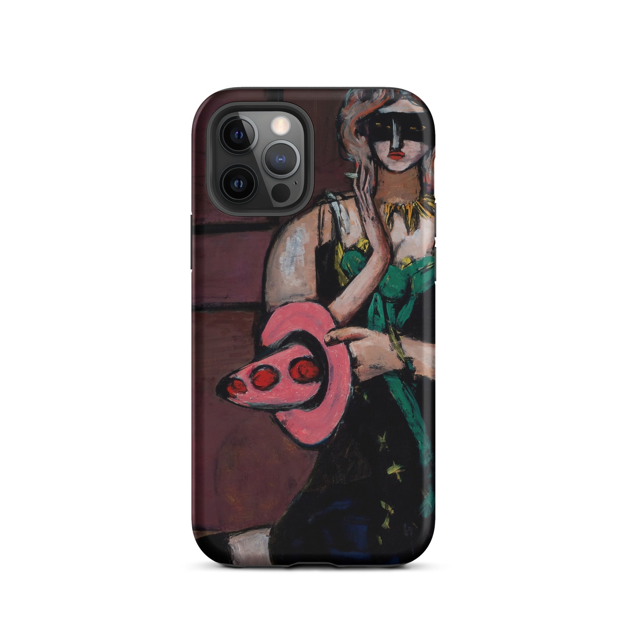 Carnival Mask - Max Beckmann Iphone Case, 12 Pro / Matte, Artistic Phone Case