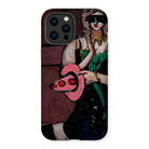 Carnival Mask - Max Beckmann Iphone Case, 12 Pro / Matte, Phone Case Artistic Painting Stylized Figure Green Pink