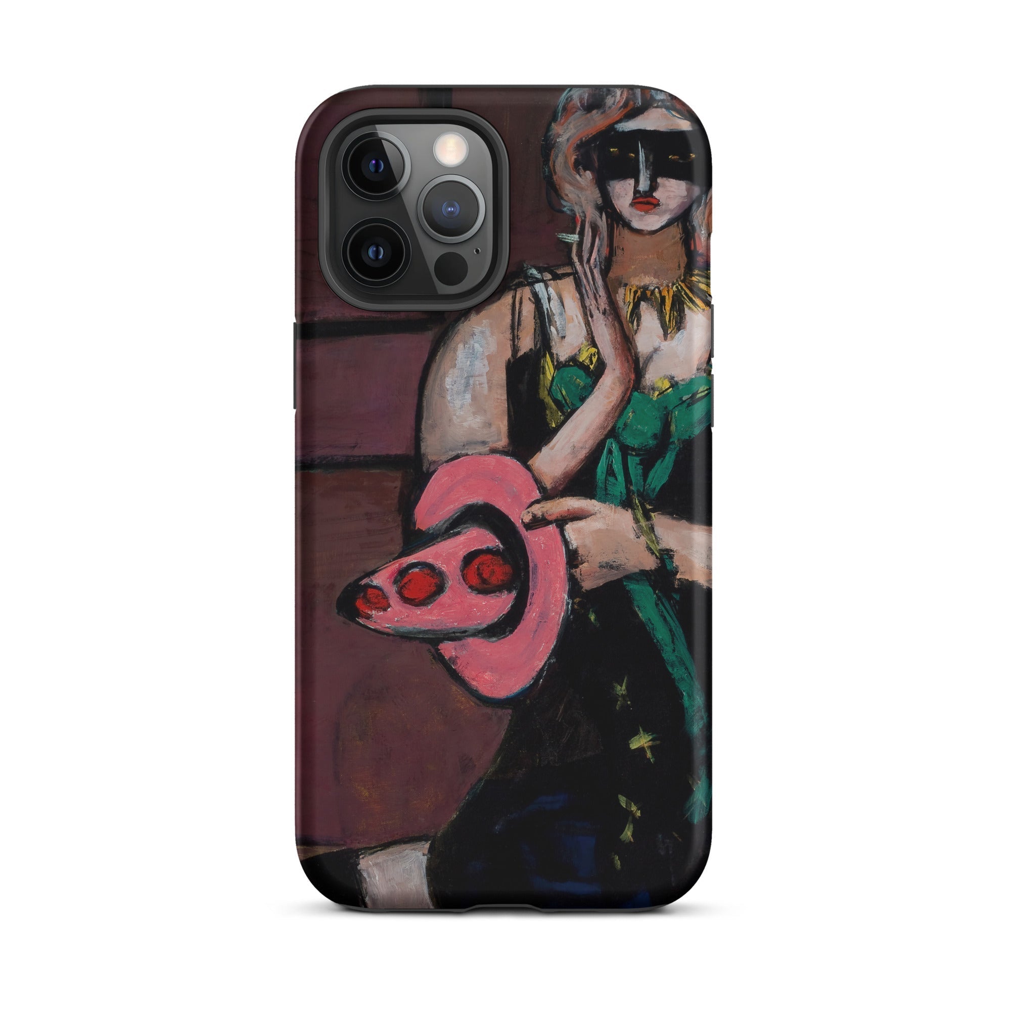 Carnival Mask - Max Beckmann Iphone Case, 12 Pro / Matte, Phone Case Painting