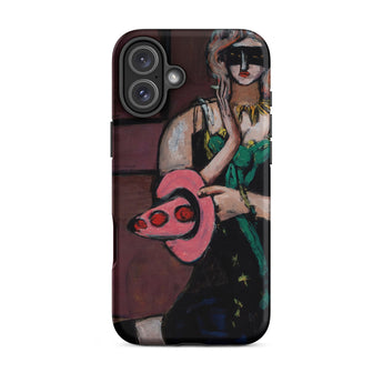 Carnival Mask - Max Beckmann Iphone Case, 16 Plus / Matte, Phone Case Surreal Art