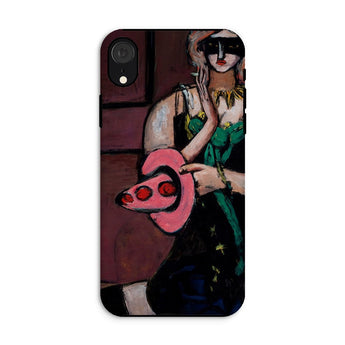 Carnival Mask - Max Beckmann Iphone Case, Xr / Matte, Phone Case Abstract Painting Figure Green Black Clothing
