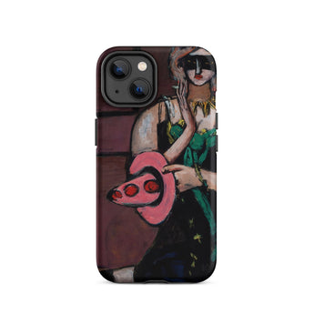 Carnival Mask - Max Beckmann Phone Case Iphone 14 / Matte Iphone Case Artwork Max Beckmann, Beckmann’s Carnival Mask, German Expressionism
