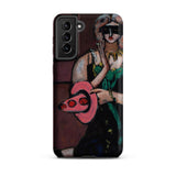 Carnival Mask - Max Beckmann Phone Case Samsung Galaxy S21 Plus / Matte Phone Case Stylized Painting Woman Green Black Attire Max Beckmann,