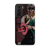 Carnival Mask - Max Beckmann Samsung Case, Galaxy S21 Plus / Matte, Smartphone Case Painted Woman Mask Pink Object