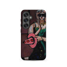 Carnival Mask Max Beckmann Samsung Case, Galaxy S25 / Matte, Black Smartphone Case Artistic Rendition Woman Mask Pink