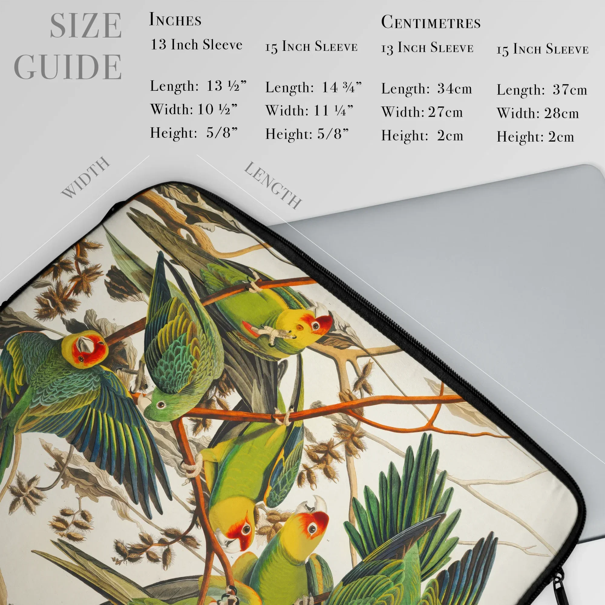 Carolina Parrot - John James Audubon Laptop Sleeve Computer Covers & Skins