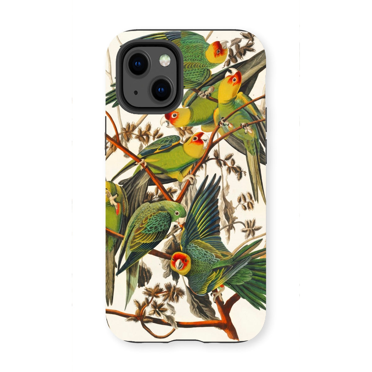 Carolina Parrots - John James Audubon Iphone Case, 13 Mini / Matte, Parrot-themed Phone Case