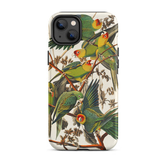 Carolina Parrots - John James Audubon Iphone Case, 14 Plus / Matte, Parrot-themed Phone Case