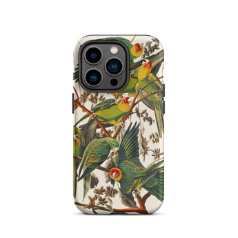 Carolina Parrots - John James Audubon Iphone Case, 14 Pro / Matte, Parrot-patterned Phone Case