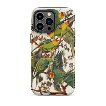 Carolina Parrots - John James Audubon Iphone Case, 14 Pro Max / Matte, Parrot-themed Phone Case