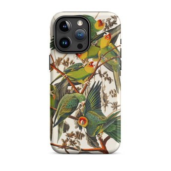 Carolina Parrots - John James Audubon Iphone Case, 15 Pro Max / Matte, Parrot-patterned Phone Case
