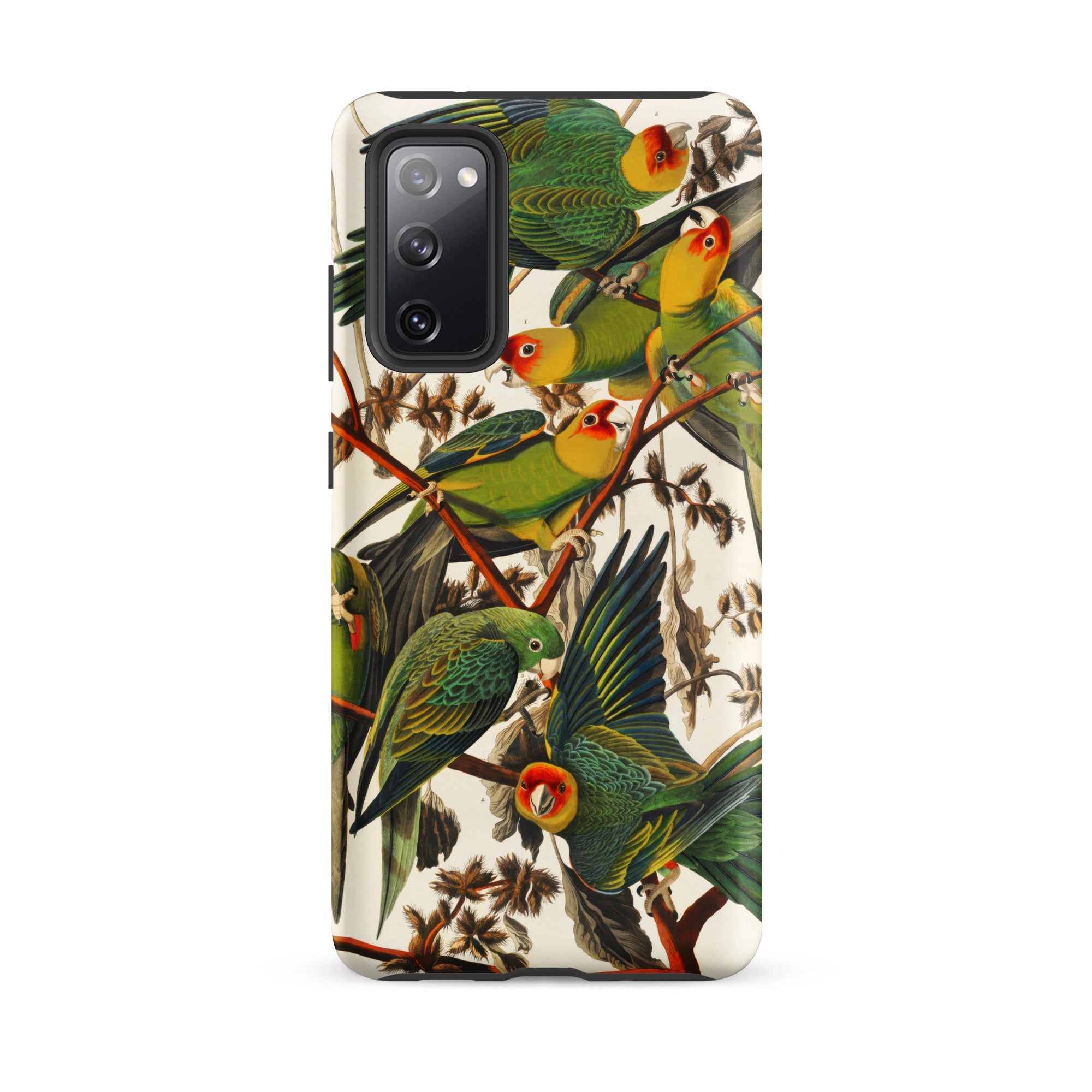 Carolina Parrots John James Audubon Samsung Case, Galaxy S20 Fe / Matte, Phone Case Adorned Colorful Parrot Branch Pattern