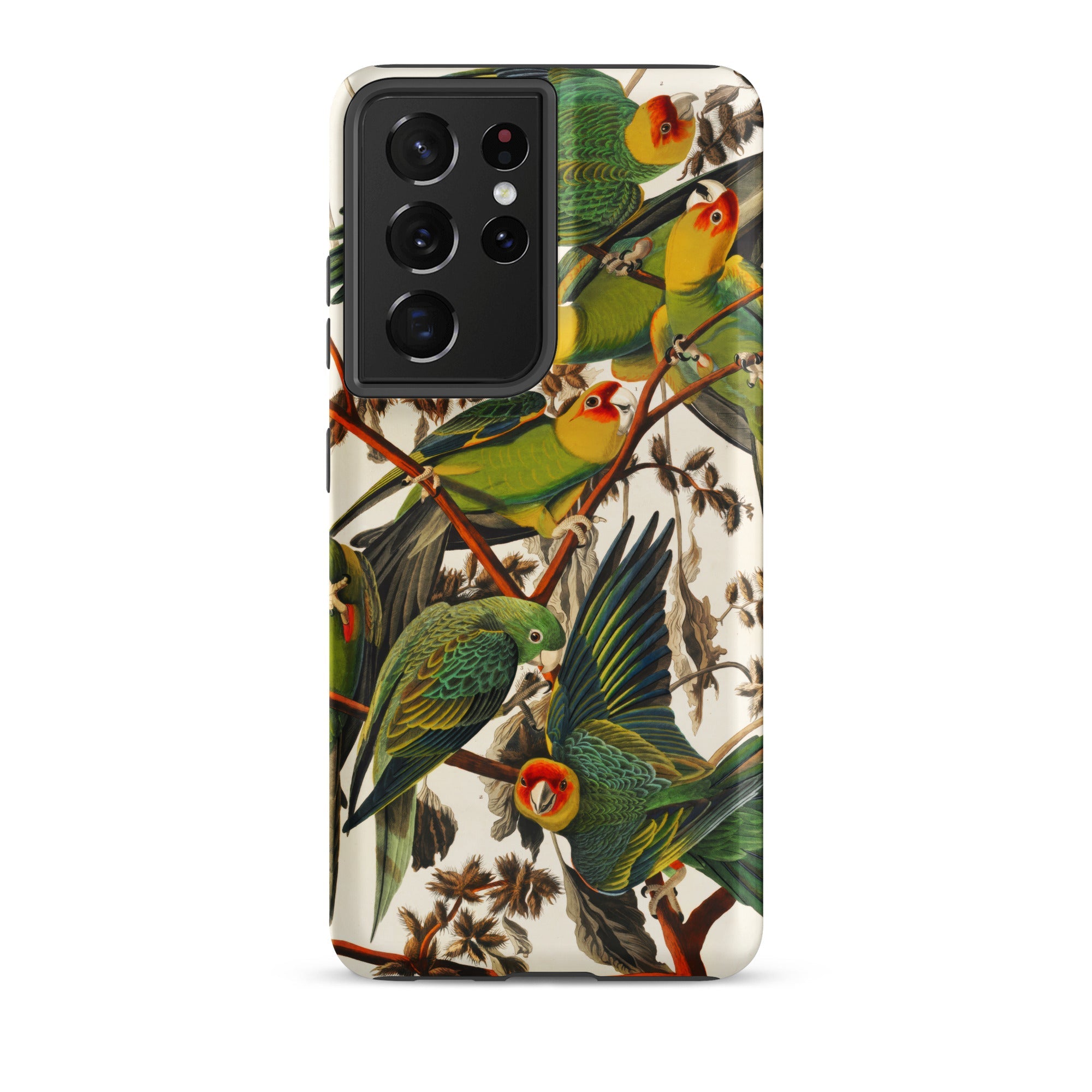 Carolina Parrots John James Audubon Samsung Case, Galaxy S21 Ultra / Matte, Phone Case Vibrant Parrot Pattern