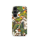 Carolina Parrots John James Audubon Samsung Case, Galaxy S24 / Matte, Phone Case Adorned Vibrant Pattern Green Yellow Birds