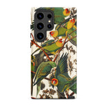 Carolina Parrots - John James Audubon Samsung Case, Galaxy S24 Ultra / Matte, Phone Case Adorned Colorful Parrot Illustration
