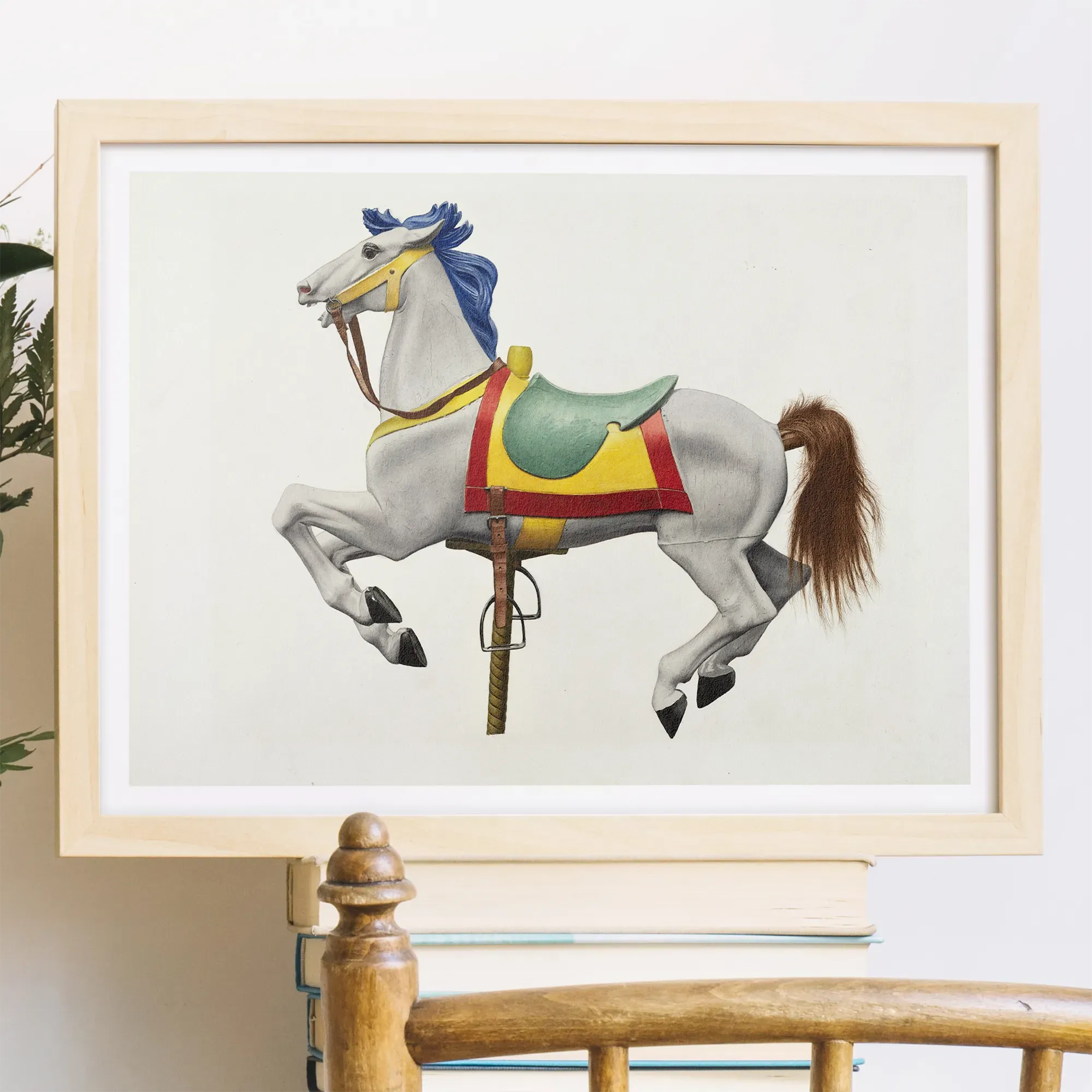 Carousel Horse - American 20th Century Watercolor Art Print - Posters Prints & Visual Artwork - Aesthetic Art