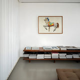 Carousel Horse - American Watercolor Art Print, 32x24’’ / 81x61cm / Unframed, Colorful Carousel Horse Artwork Hangs White Wall