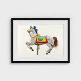Carousel Horse - American Watercolor Art Print / Canvas Vibrant, Masterfully Rendered, 20th Century Prints