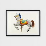 Carousel Horse - American Watercolor Art Print / Canvas Vibrant, Masterfully Rendered, 20th Century Prints