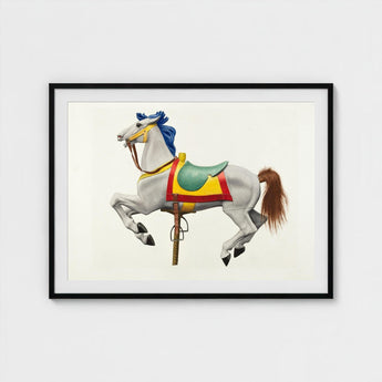 Carousel Horse - American Watercolor Art Print / Canvas Vibrant, Masterfully Rendered, 20th Century Prints