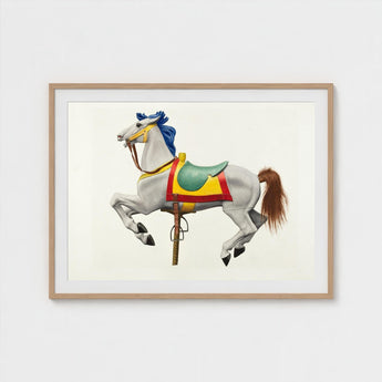 Carousel Horse - American Watercolor Art Print / Canvas Vibrant, Masterfully Rendered, 20th Century Prints