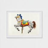 Carousel Horse - American Watercolor Art Print / Canvas Vibrant, Masterfully Rendered, 20th Century Prints