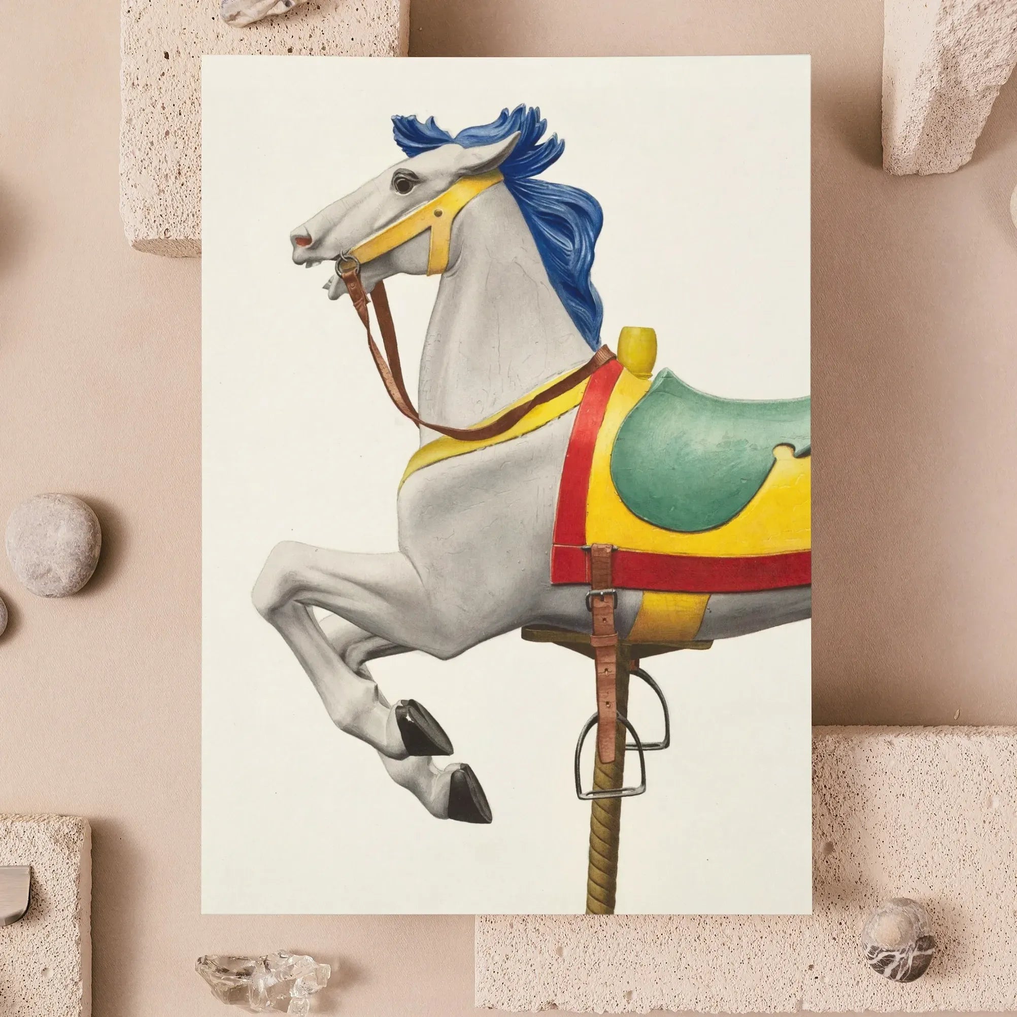 Carousel Horse Greeting Card - Greeting & Note Cards - Aesthetic Art