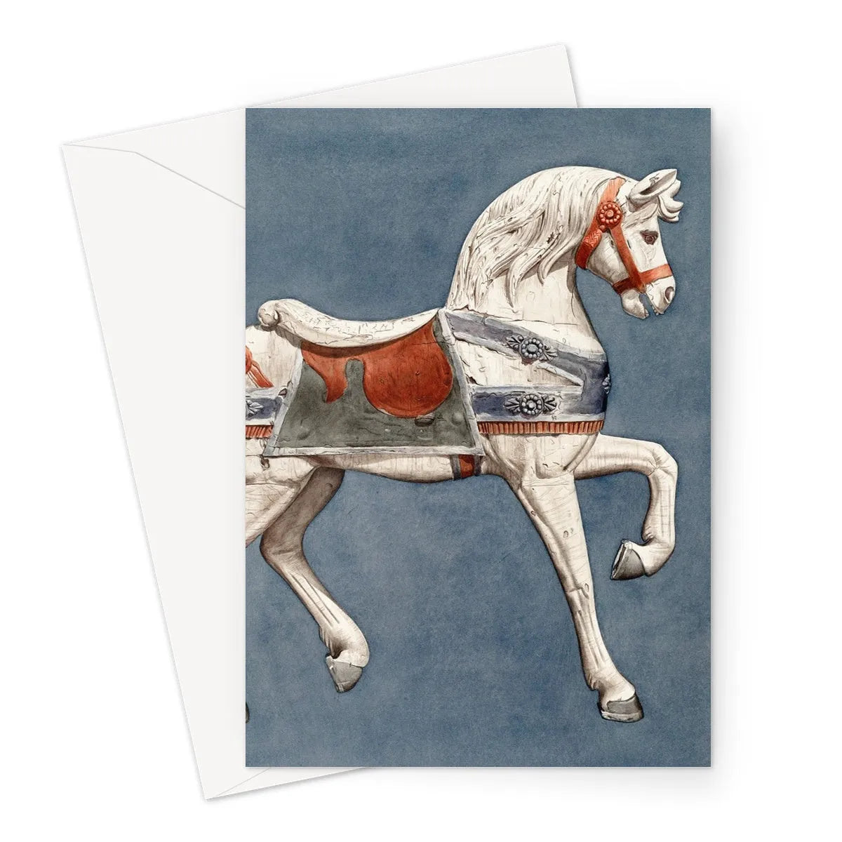 Carousel Horse By Henry Murphy Greeting Card - A5 Portrait / 1 Card - Notebooks & Notepads - Aesthetic Art