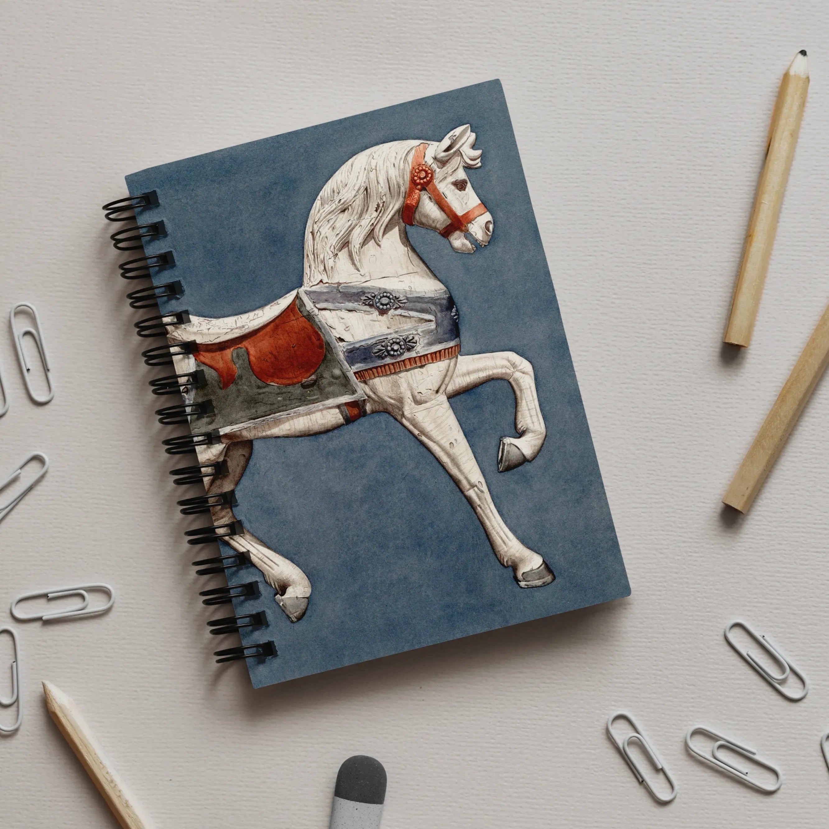 Carousel Horse By Henry Murphy Notebook - Notebooks & Notepads - Aesthetic Art