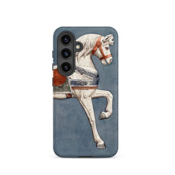 Carousel Horse - Henry Murphy Watercolor Phone Case Samsung Galaxy S24 / Matte Vintage-style White Intricate Red Murphy’s, Transforms,