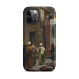 Carpet Seller of Cairo - Jean-leon Gerome Iphone Case, 12 Pro Max / Matte, Black Iphone 15 Pro Max Case Historical Painting