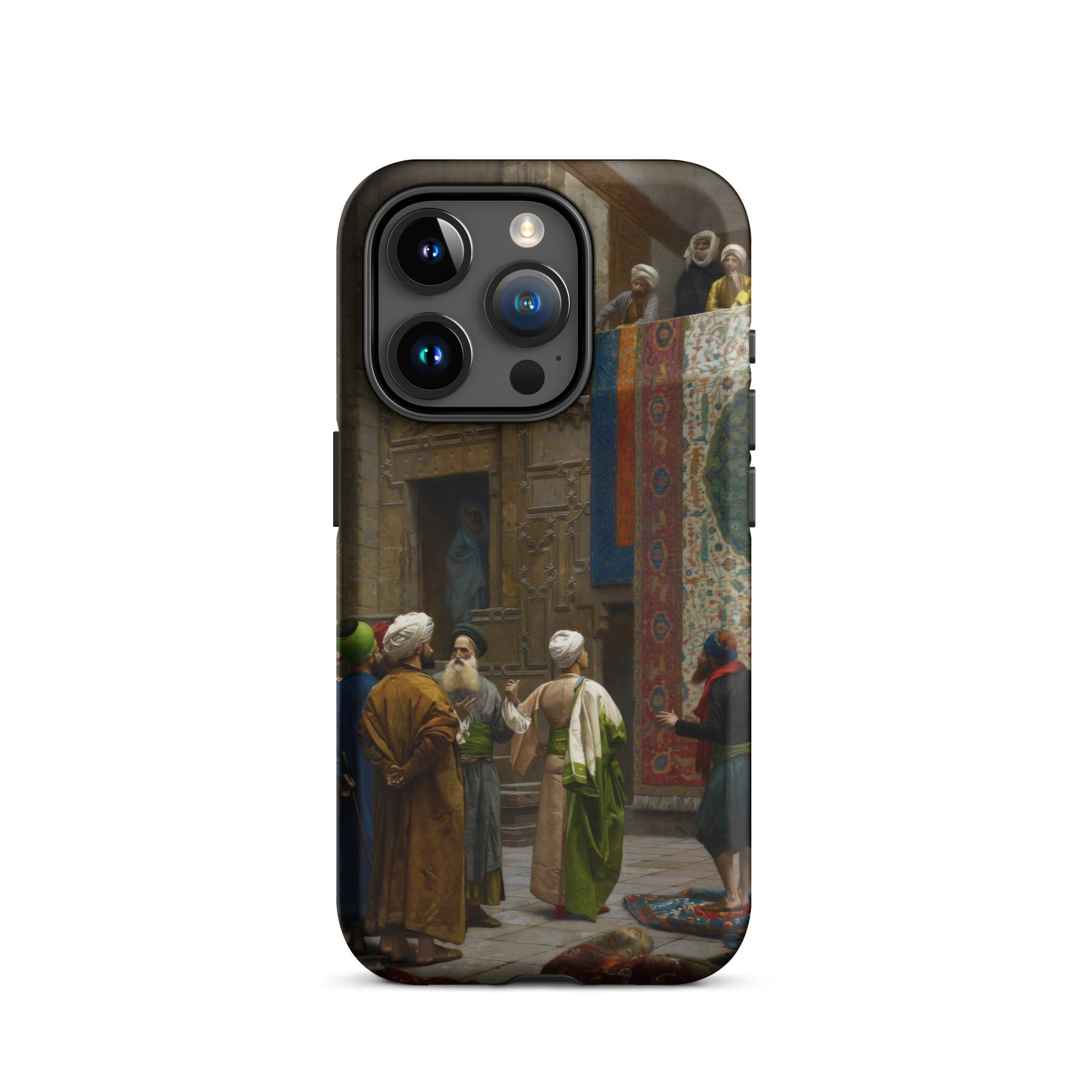 Carpet Seller of Cairo Jean Leon Gerome Iphone Case, 15 Pro / Matte, Iphone Pro Max Case Detailed Painting Market
