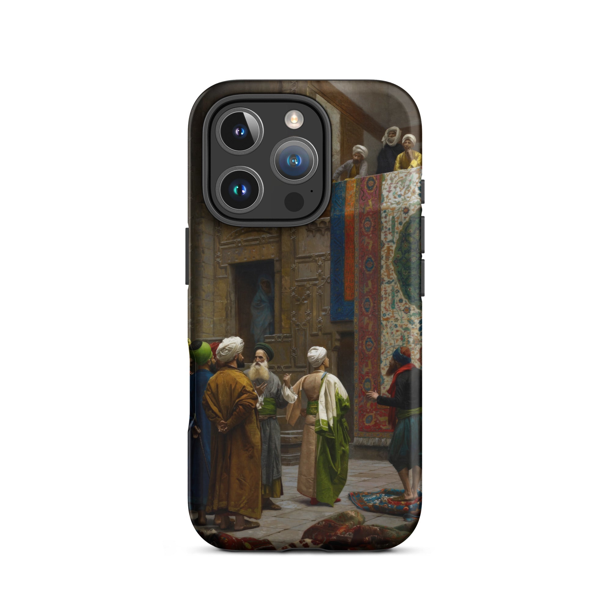 Carpet Seller of Cairo Jean Leon Gerome Iphone Case, 16 Pro / Matte, Black Iphone Colorful Detailed Painting Outdoor Scene