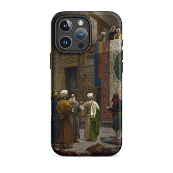 Carpet Seller of Cairo - Jean-leon Gerome Iphone Case, 16 Pro Max / Matte, Iphone 15 Pro Max Classical Painting Marketplace Scene
