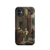 Carpet Seller of Cairo - Jean-leon Gerome Phone Case Iphone 11 / Matte Black Iphone 12 Case Printed Painting Middle Eastern Gerome Case,