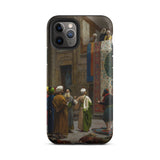 Carpet Seller of Cairo - Jean-leon Gerome Phone Case Iphone 11 Pro / Matte Smartphone Classical Painting, Beneath Gérôme’s Brush, Mobile