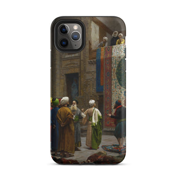 Carpet Seller of Cairo - Jean-leon Gerome Phone Case Iphone 11 Pro Max / Matte Smartphone Case Historical Painting People Traditional