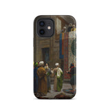 Carpet Seller of Cairo - Jean-leon Gerome Phone Case Iphone 12 / Matte Black Iphone Case Orientalist Painting Gerome Case, Beneath Gérôme’s