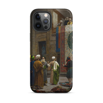 Carpet Seller of Cairo - Jean-leon Gerome Phone Case Iphone 12 Pro Max / Matte Black Iphone 15 Pro Max Case Historical Painting Gerome