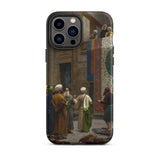 Carpet Seller of Cairo - Jean-leon Gerome Phone Case Iphone 13 Pro Max / Matte Phone Case Classical Painting Marketplace Scene Gerome
